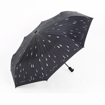 A17 5 fold umbrella no drip umbrella auto open umbrella with raindrop printing